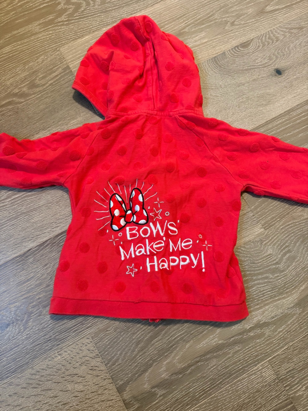 Disney Minnie Mouse Hooded Zip Red Jacket for Kids - Picture 2 of 3